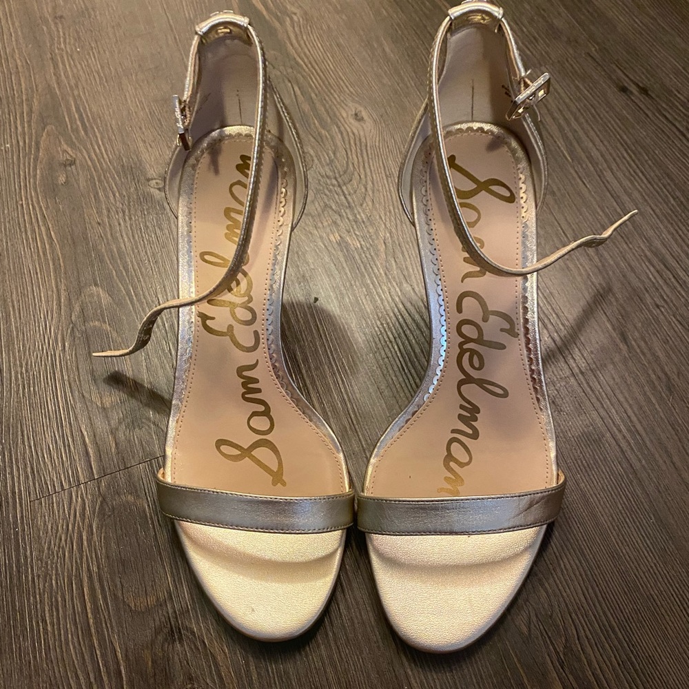 Gold Sam Edelman Patti heels - wide